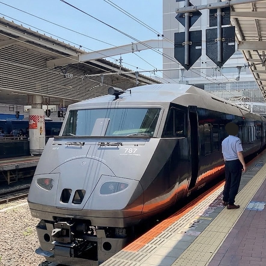 特急リレーかもめ　グレーの車体