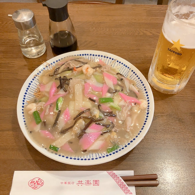 皿うどん　ビール