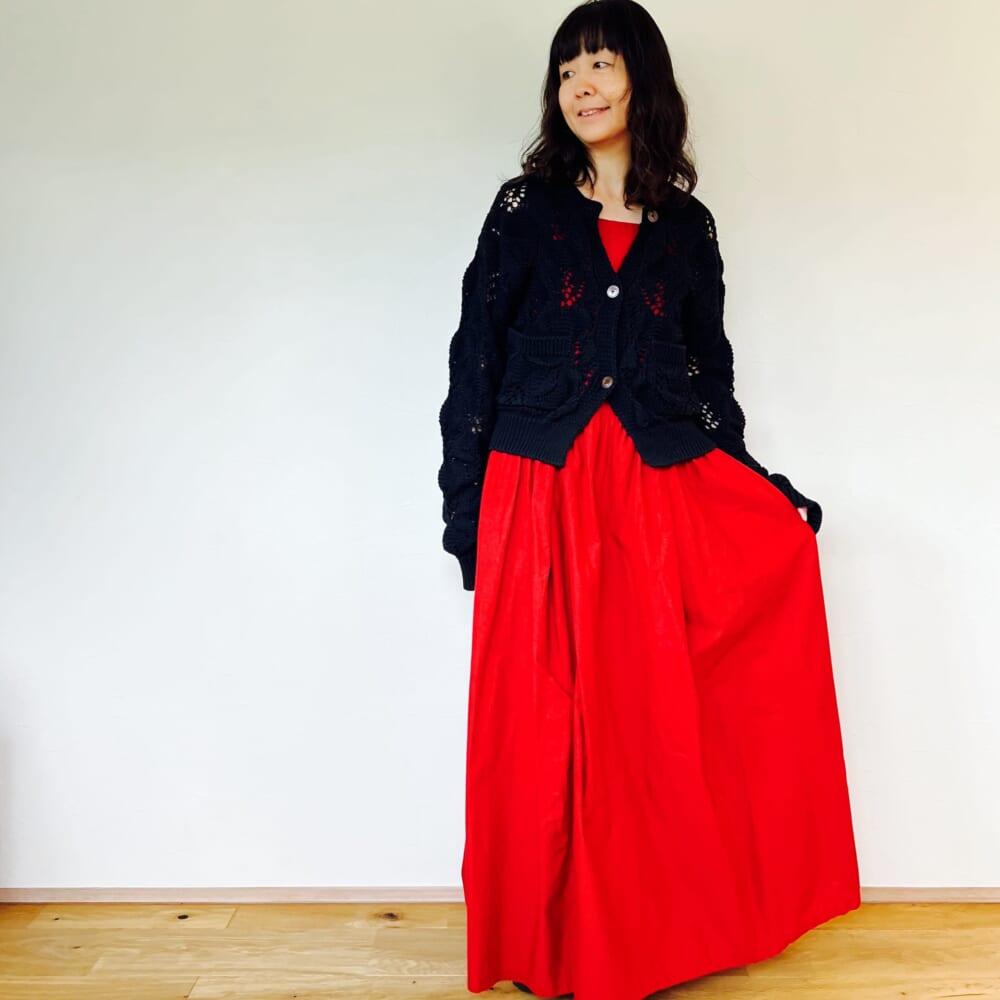 IENA　KALANCHOE/カランコエ　別注 POPLIN DRESS / ワンピース
＜6(ROKU)＞LILY YARN SUKASHI CARDIGAN/カーディガン