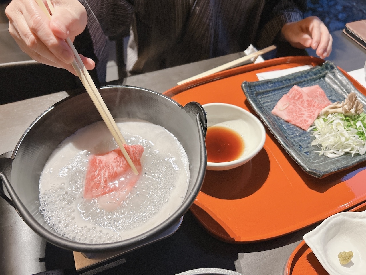 「界 草津」蕎麦割烹の牛肉しゃぶしゃぶ