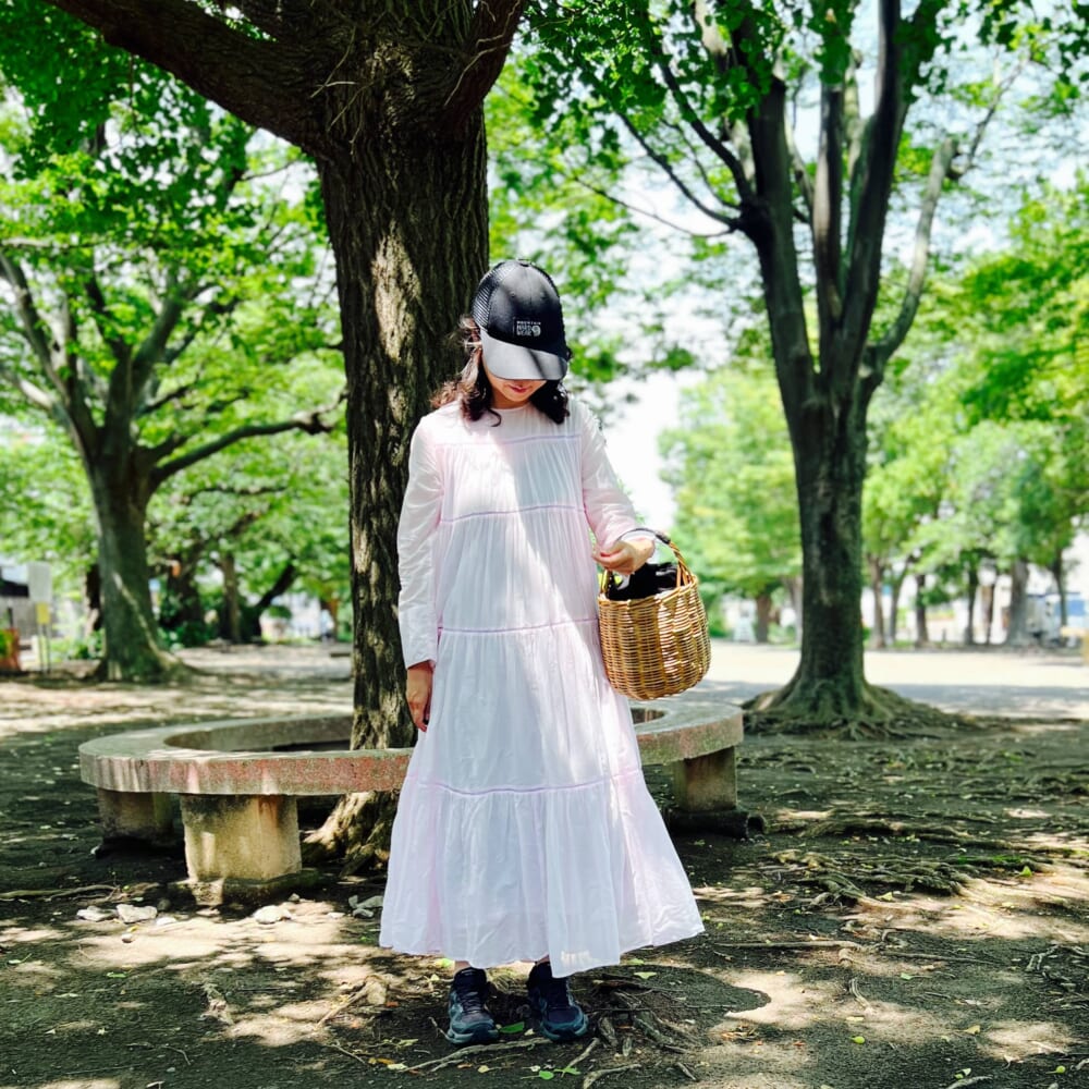 Cotton Voile Tiered Maxi Dress　NE QUITTEZ PAS!
The Bagmati (バグマティ)【LEEマルシェ20th別注】 LEE100人隊コラボ・ ２色内袋付きかごバッグ