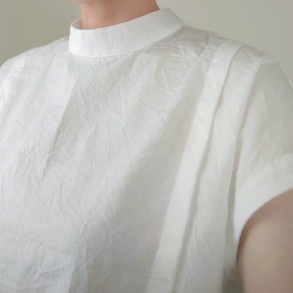 CHECK&STRIPEのsunny daysコットンで作ったクラシカルフレンチブラウス
