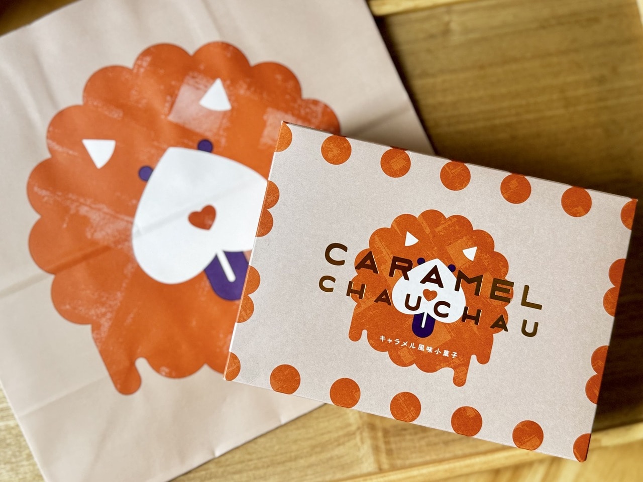 新大阪お土産おすすめ【OKINI菓子工房】CARAMEL CHAUCHAU 6袋入りパッケージ
