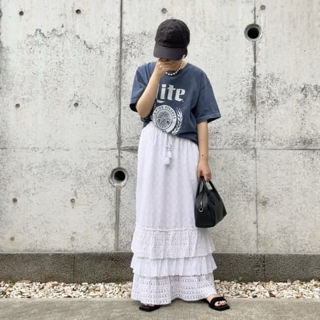 30代ママの夏のワンツーコーデ