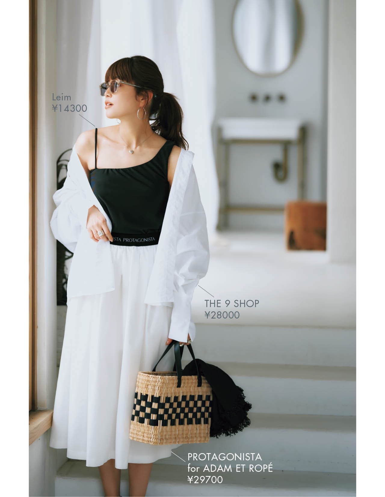 垣内彩未さんLeimとTHE 9 SHOPとPROTAGONISTA for ADAM ET ROPÉの水着コーデ