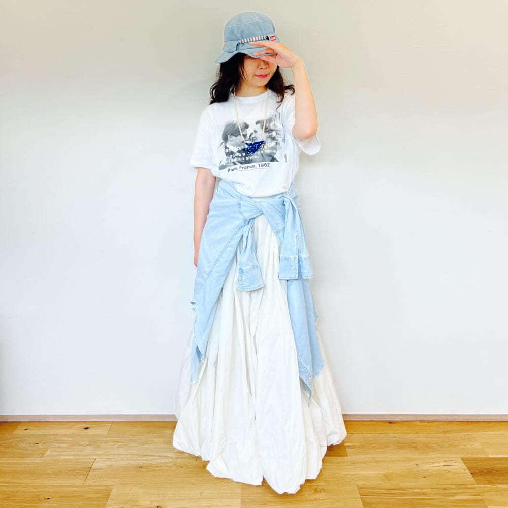 Curensology カレンソロジー 「LIFE PICTURE COLLECTION」別注SLTシャツ(ヨコ)
ETRE TOKYO ナイロンバルーンボリュームスカート