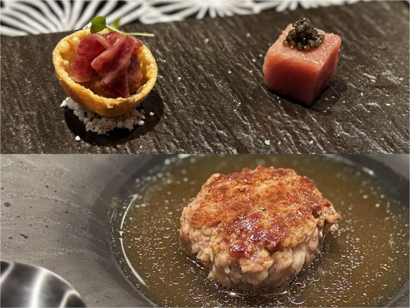 沖縄ハーバービューホテル 鉄焼き アミューズと前菜