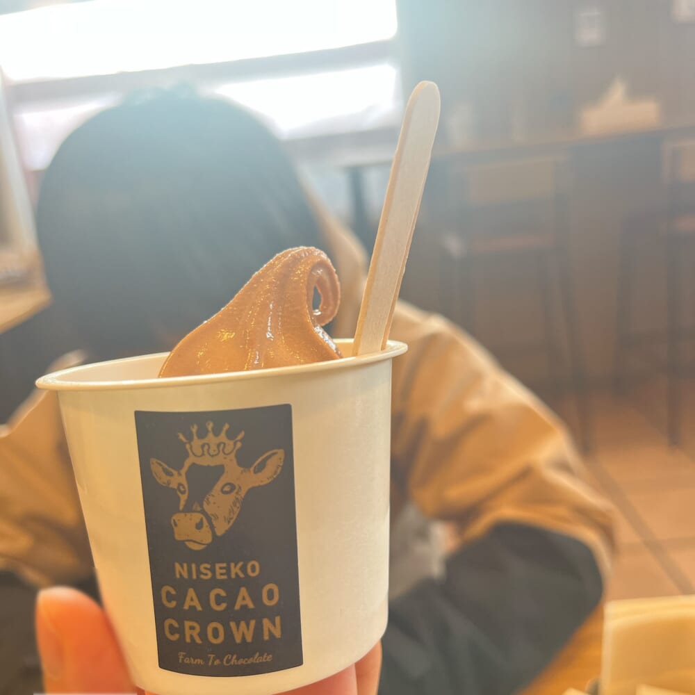 ニセコ高橋牧場 カカオクラウン チョコレートソフト
