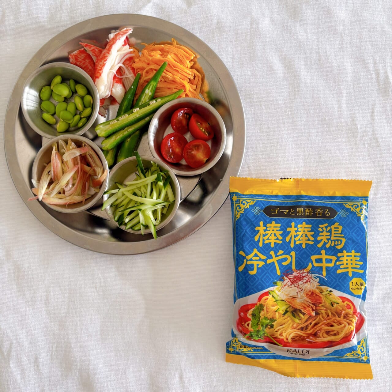 カルディ 冷やし中華 棒棒鶏