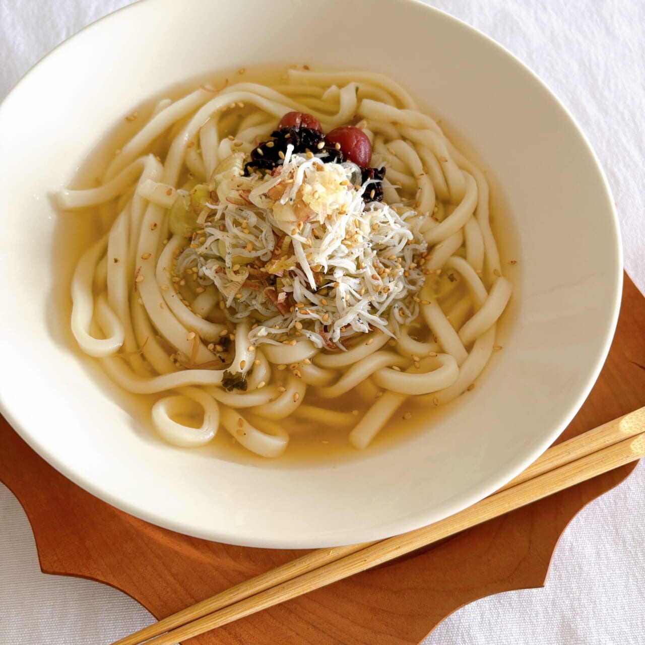 カルディ 夏のうどん 梅しそじゃこつゆ
