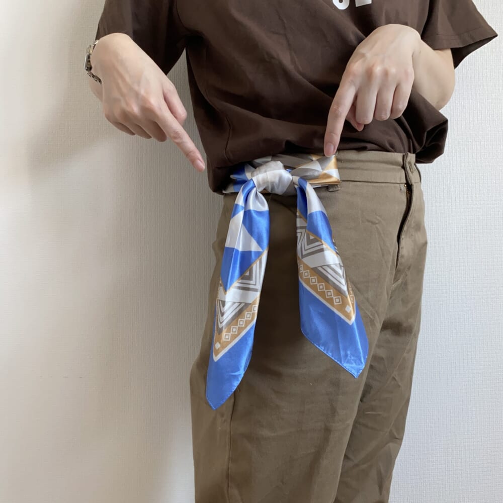 ベルト スカーフ ブルー
