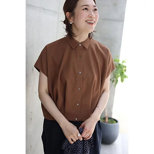 OURHOME
【LEE別注】【洗える】【接触冷感】【UVカット】【吸水速乾】タックブラウス