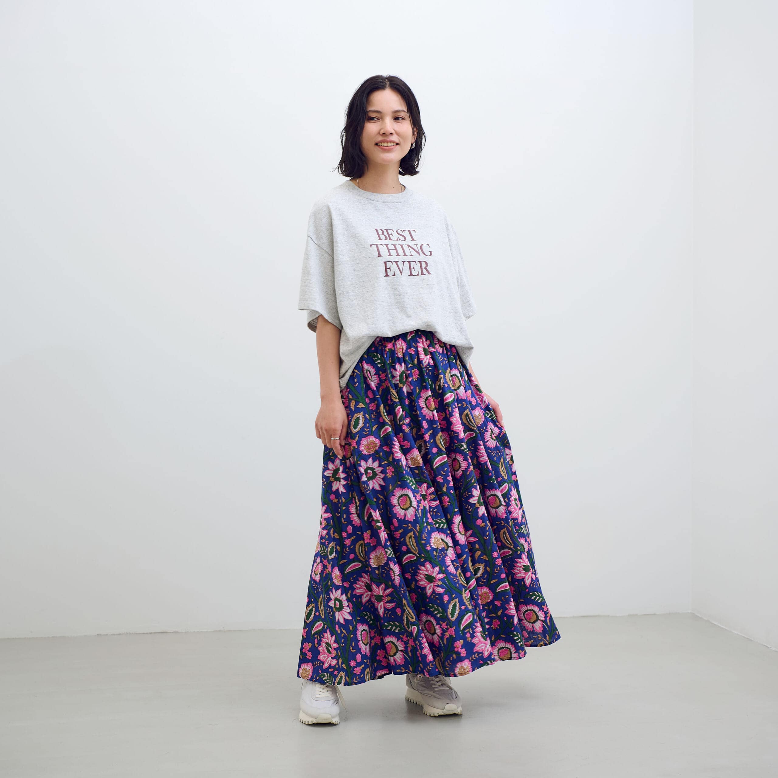 12closet【洗える】インドコットンプリントスカート