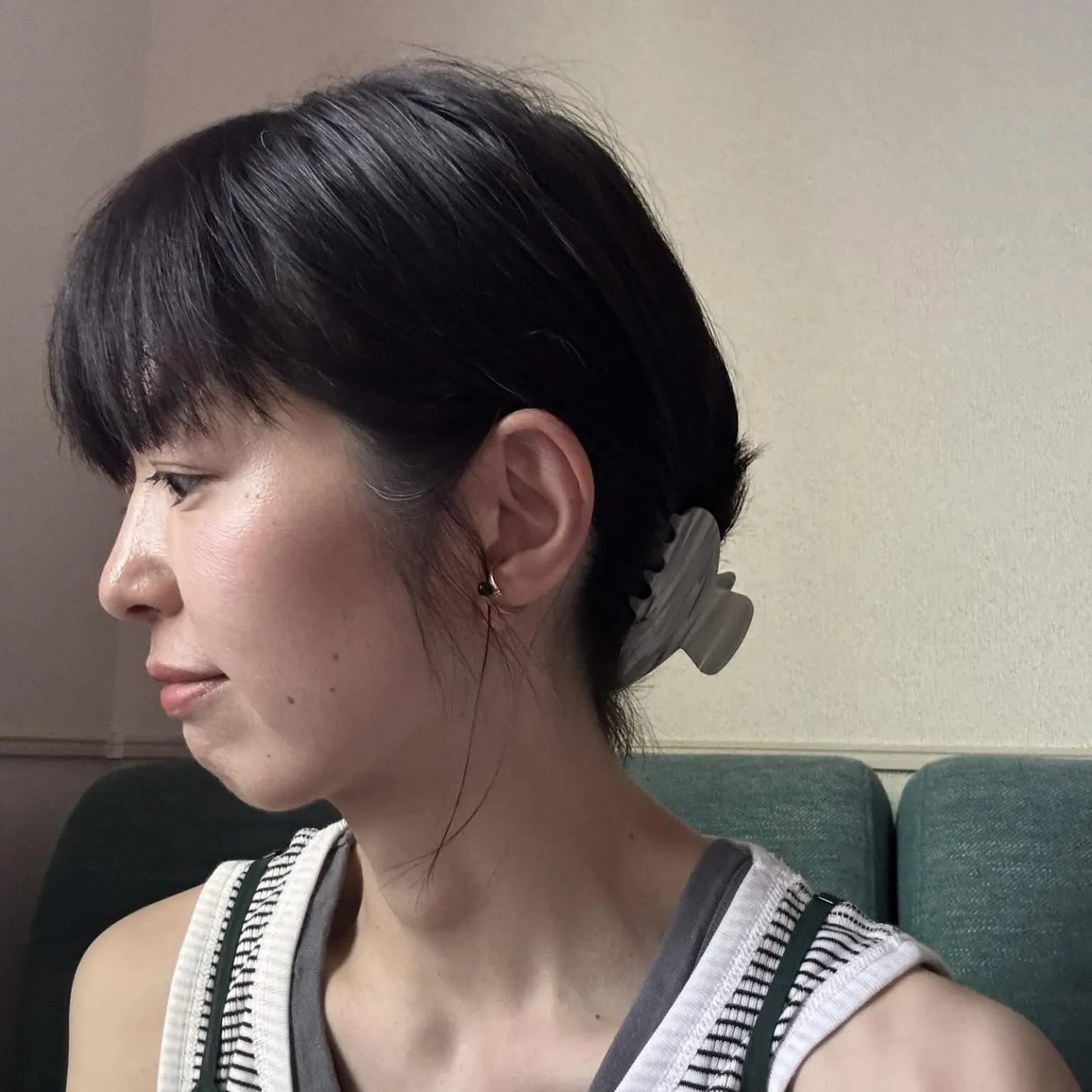 POTETE「mini OTP clip mint green」着用画像