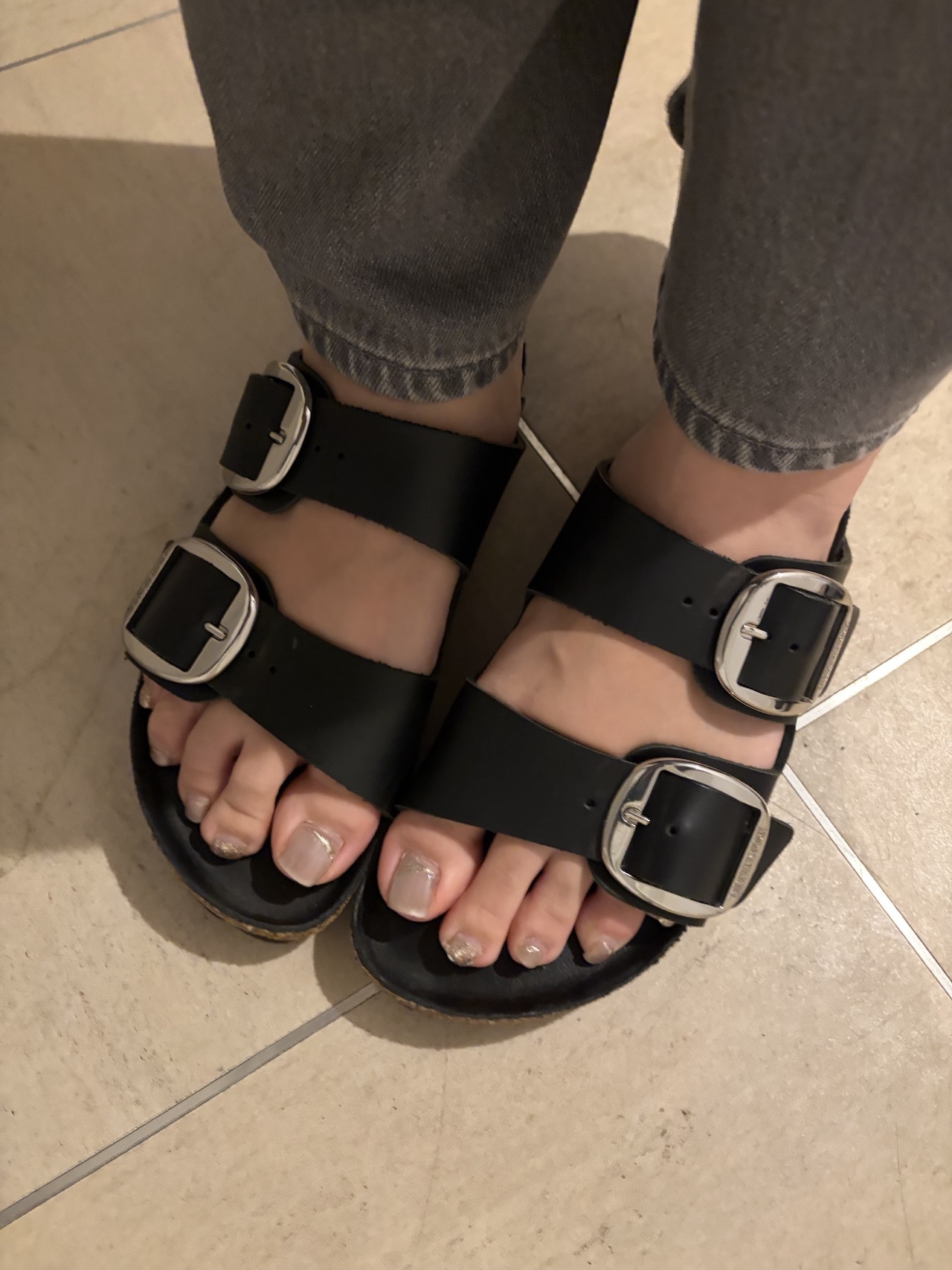 「BIRKENSTOCK Arizona Big Buckle HEX」着用