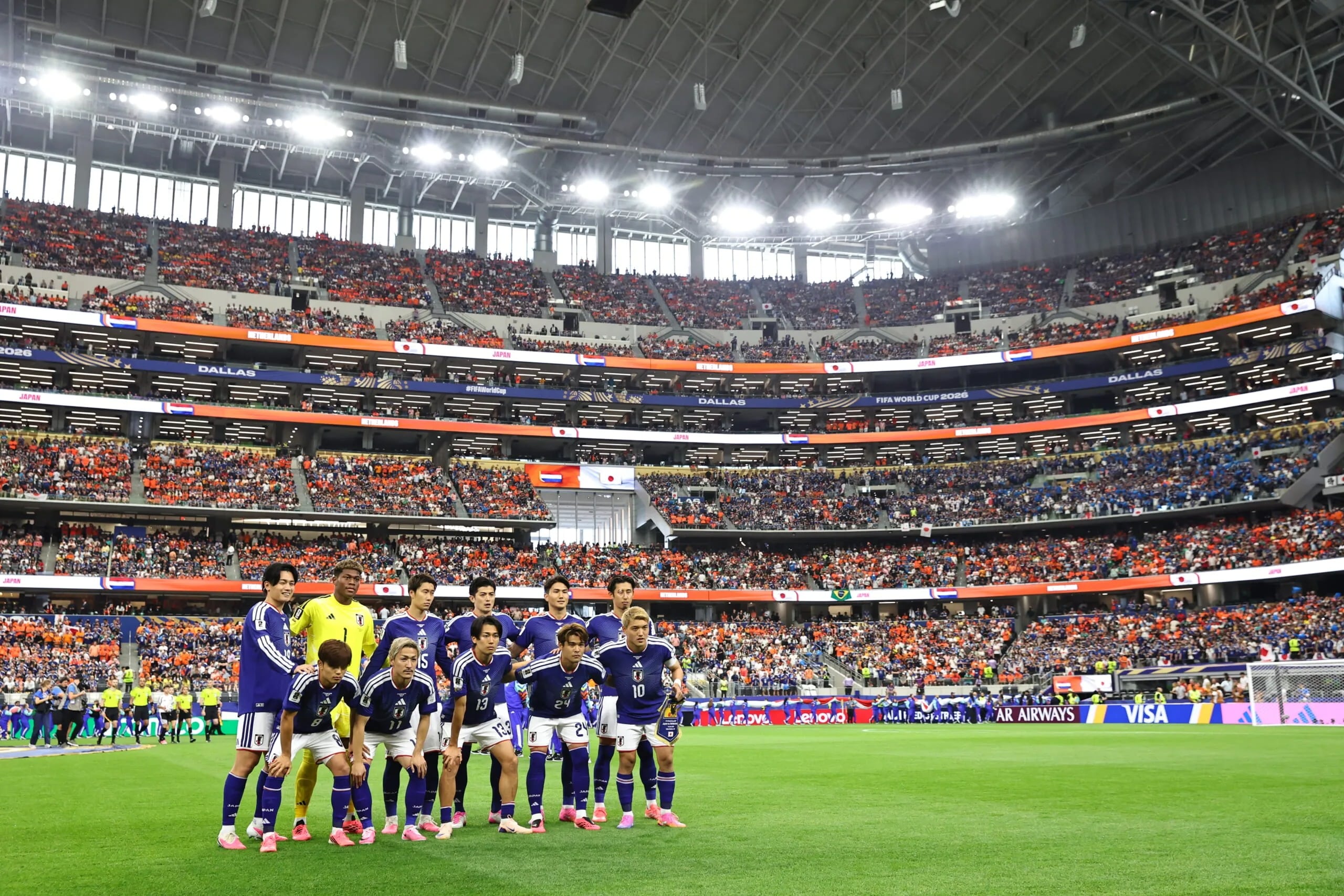 サッカーワールドカップ2026北中米大会 予選リーグ日本vsオランダ
試合前のダラススタジアム