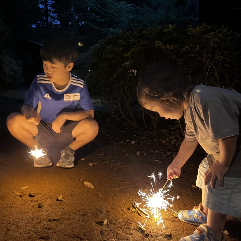 清水公園 キャンプ 花火
