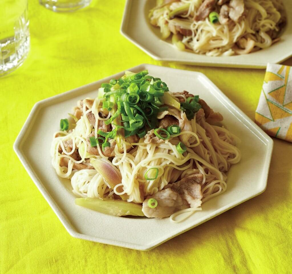 「豚肉とみょうがの炒めそうめん」レシピ/近藤幸子さん