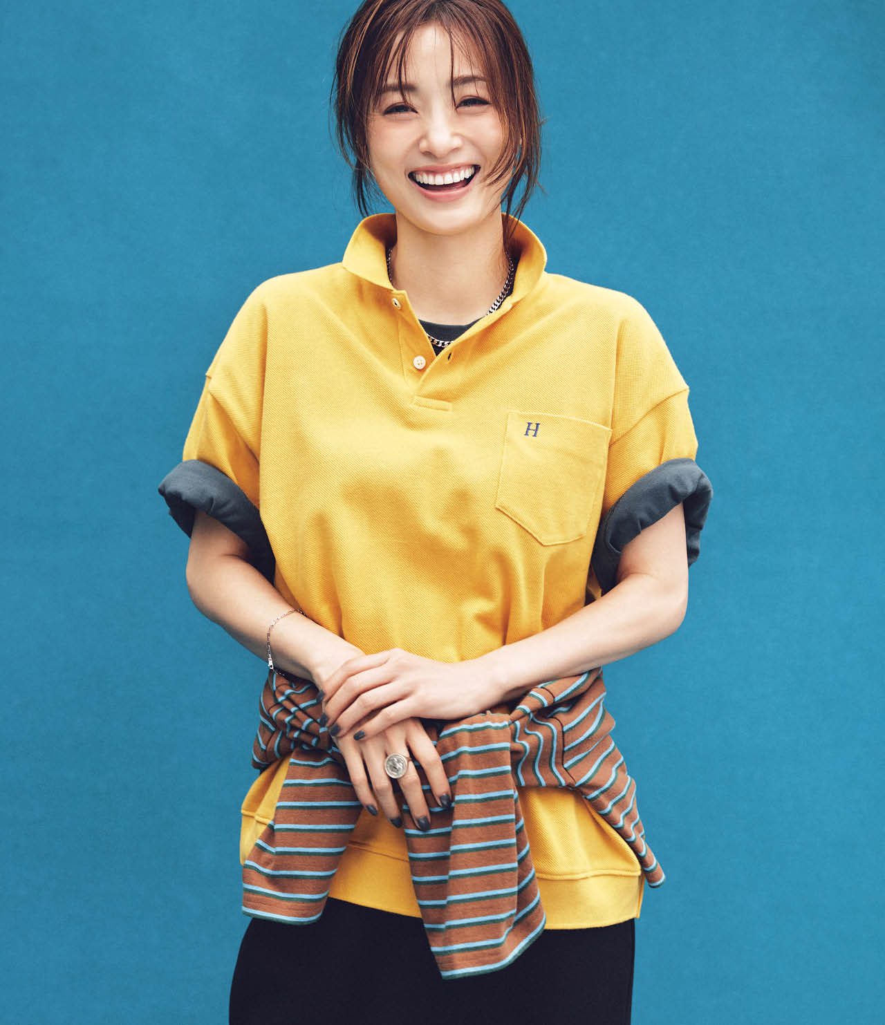 上戸彩さんのPolo Topsコーデ