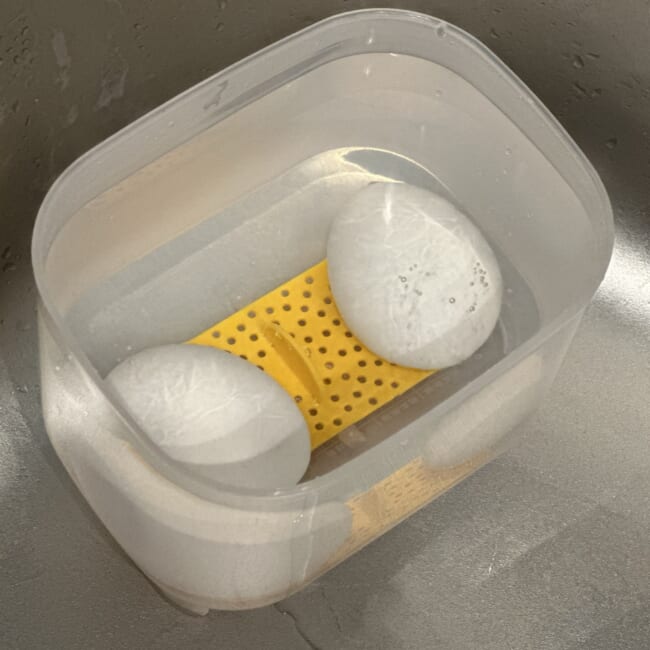 セリアの温泉たまご器