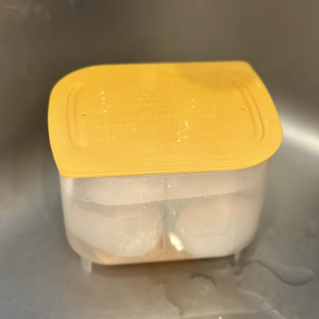 セリアの温泉たまご器