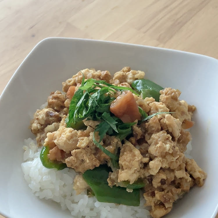 和風梅干しキーマカレー2
