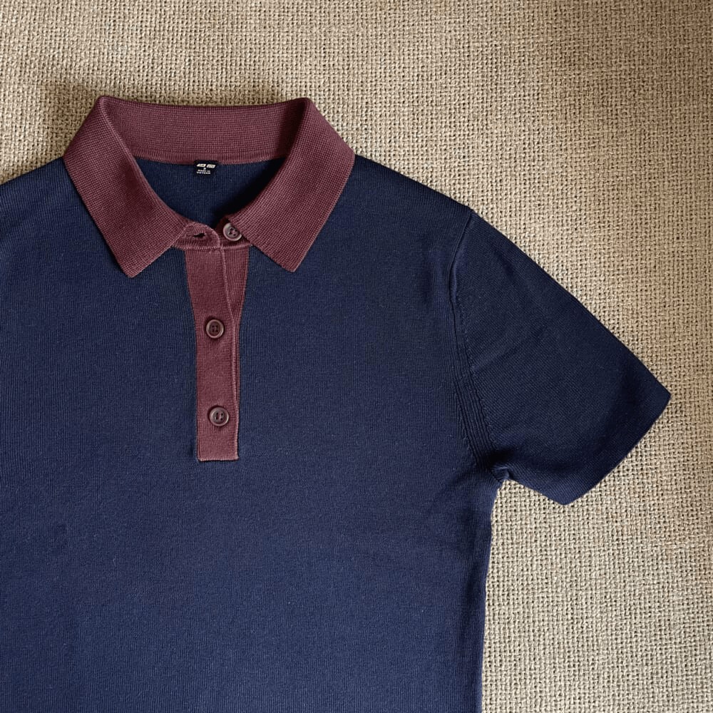 ユニクロ「ポロセーター/ウォッシャブル」69 NAVY