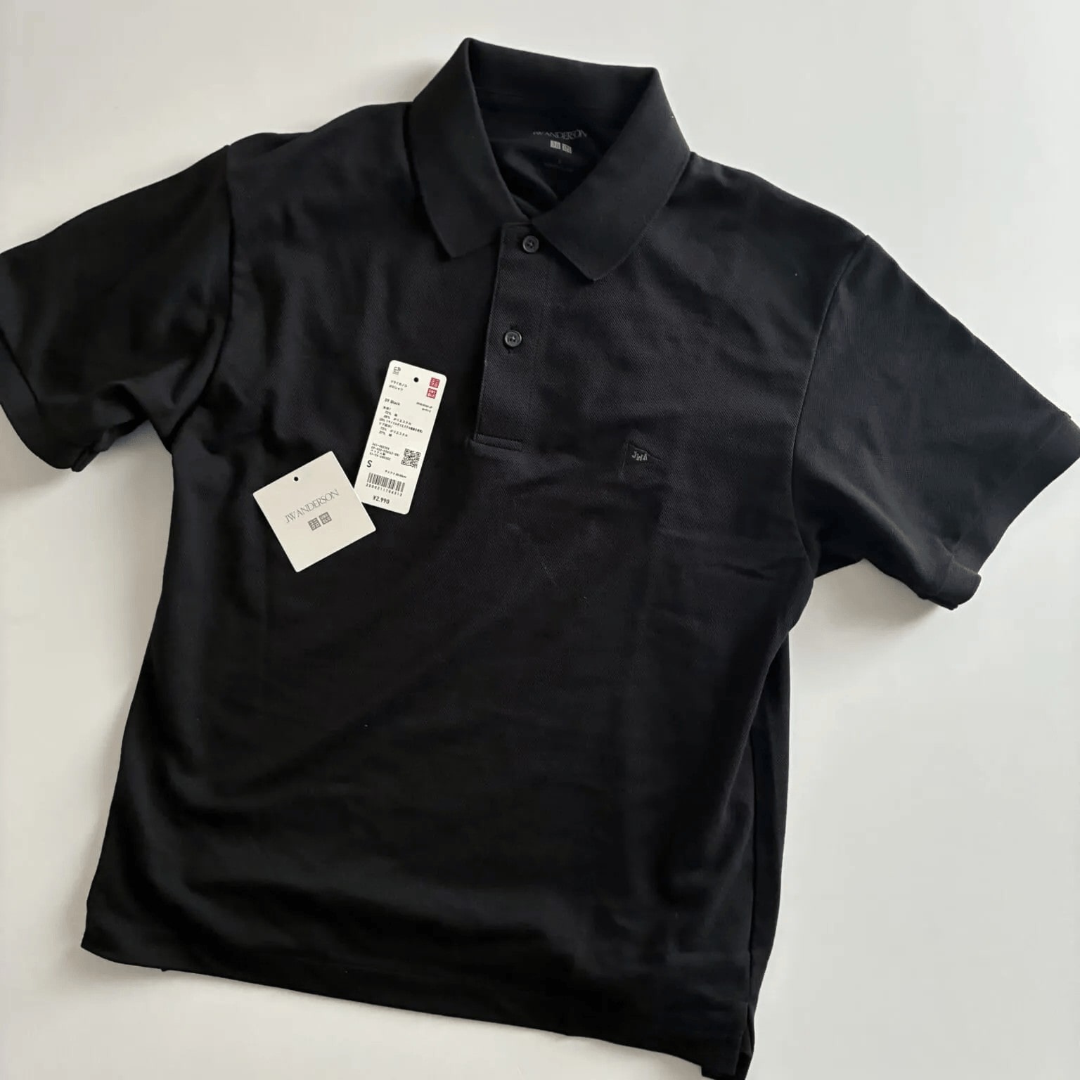 ユニクロ「ドライカノコポロシャツ」09 BLACK