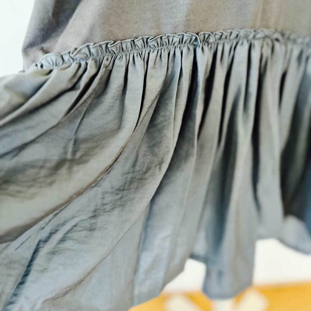 12closet (トゥエルブクローゼット)【洗える】異素材切り替えフレンチTシャツ