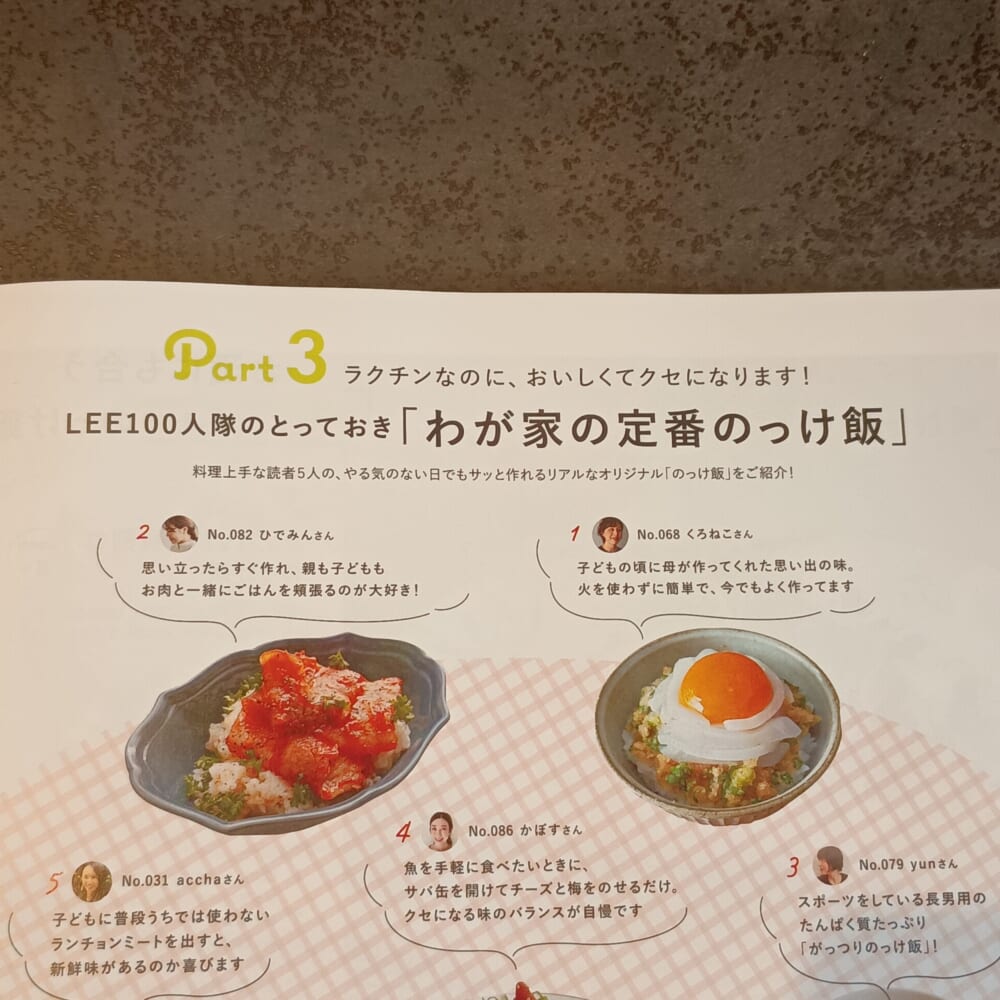 LEE　レビュー　のっけ飯5