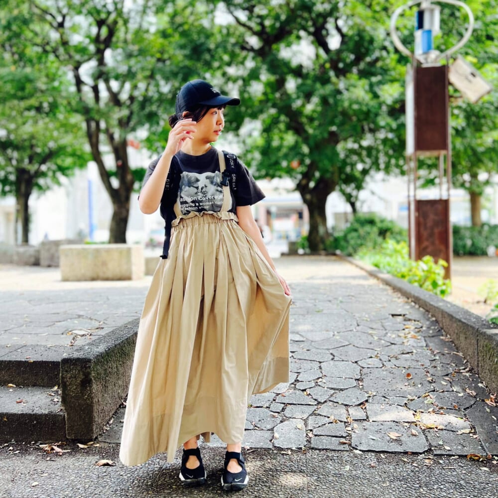 Curensology(カレンソロジー)/【LIFE PICTURE COLLECTION】別注SLTシャツ（ヨコ）
double standard clothing ハイウエストジャンパースカート
