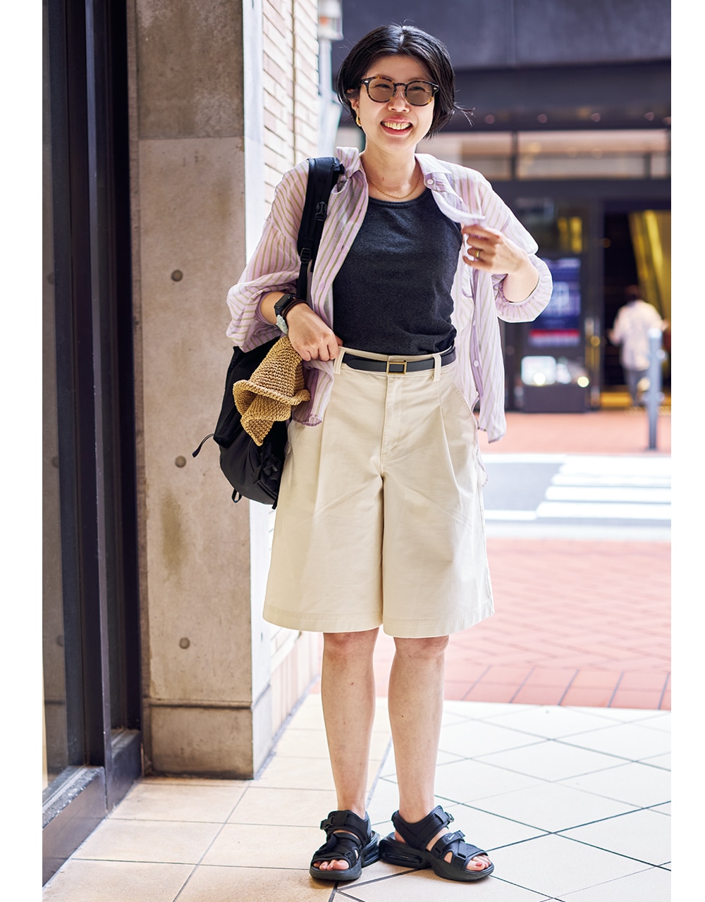 ハーフ丈×白で、夏らしくさわやかな着こなしに LEE100人隊 (No.015 ゆちこさん