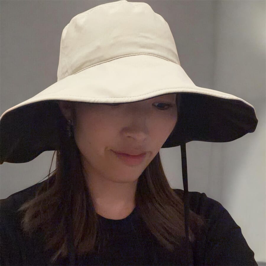 日傘 帽子