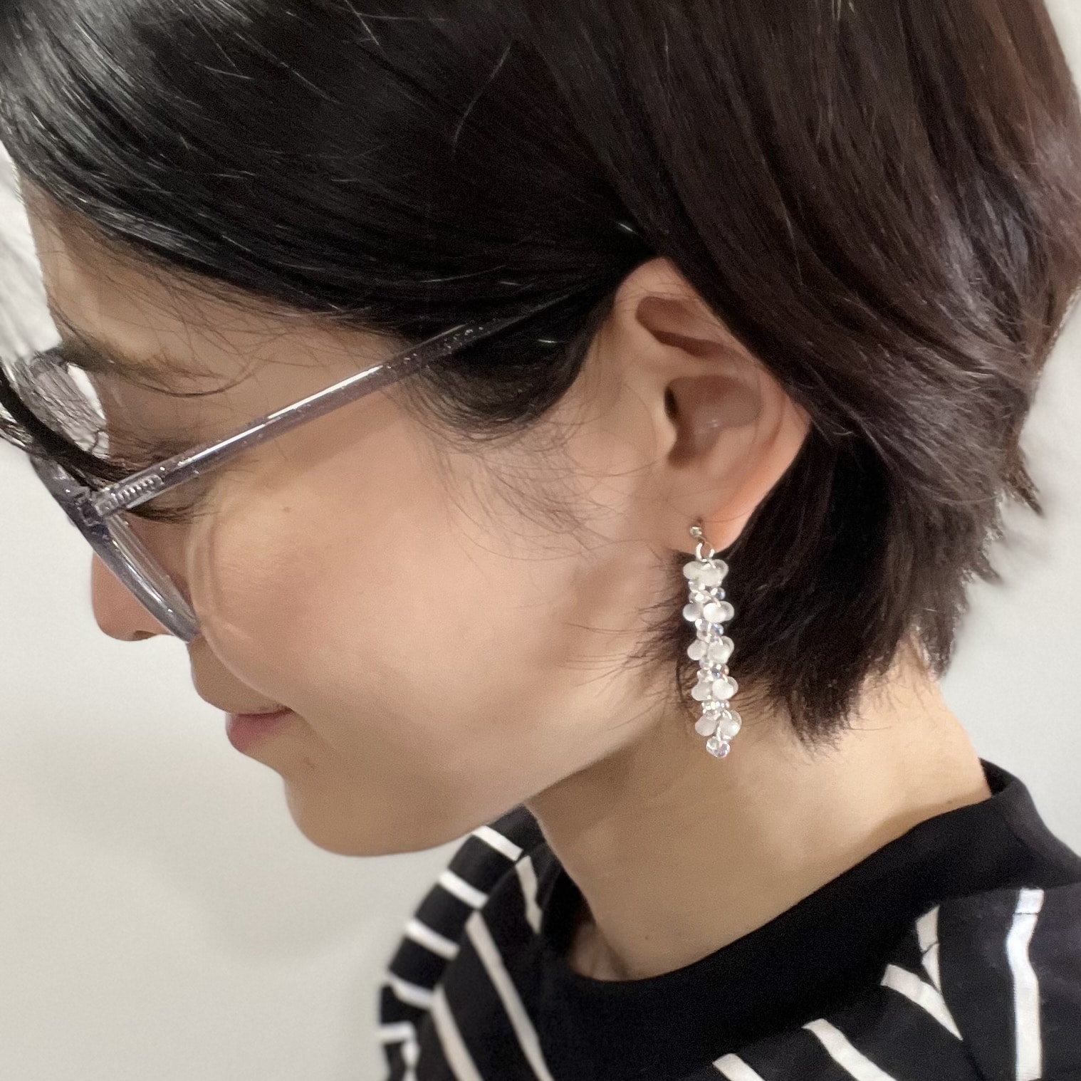 ピアス　ビーズ