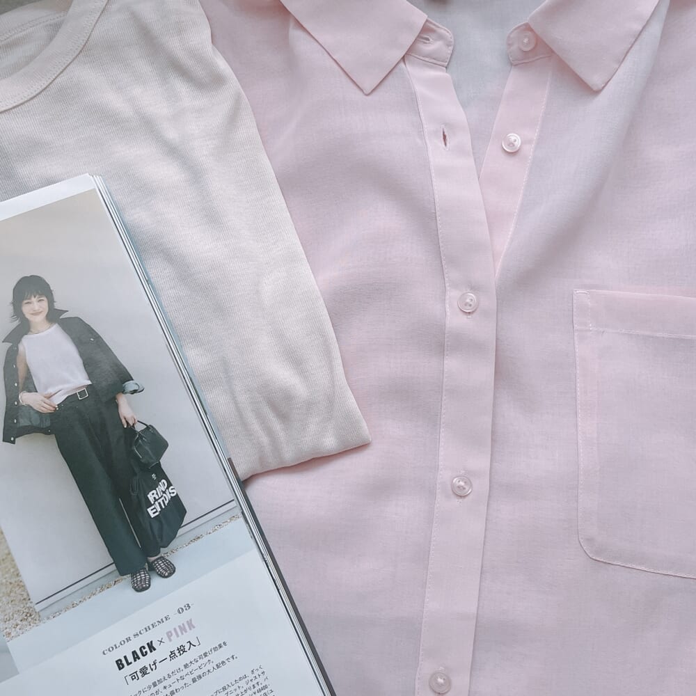 LEE8・9月号 レビュー ピンクのトップス
