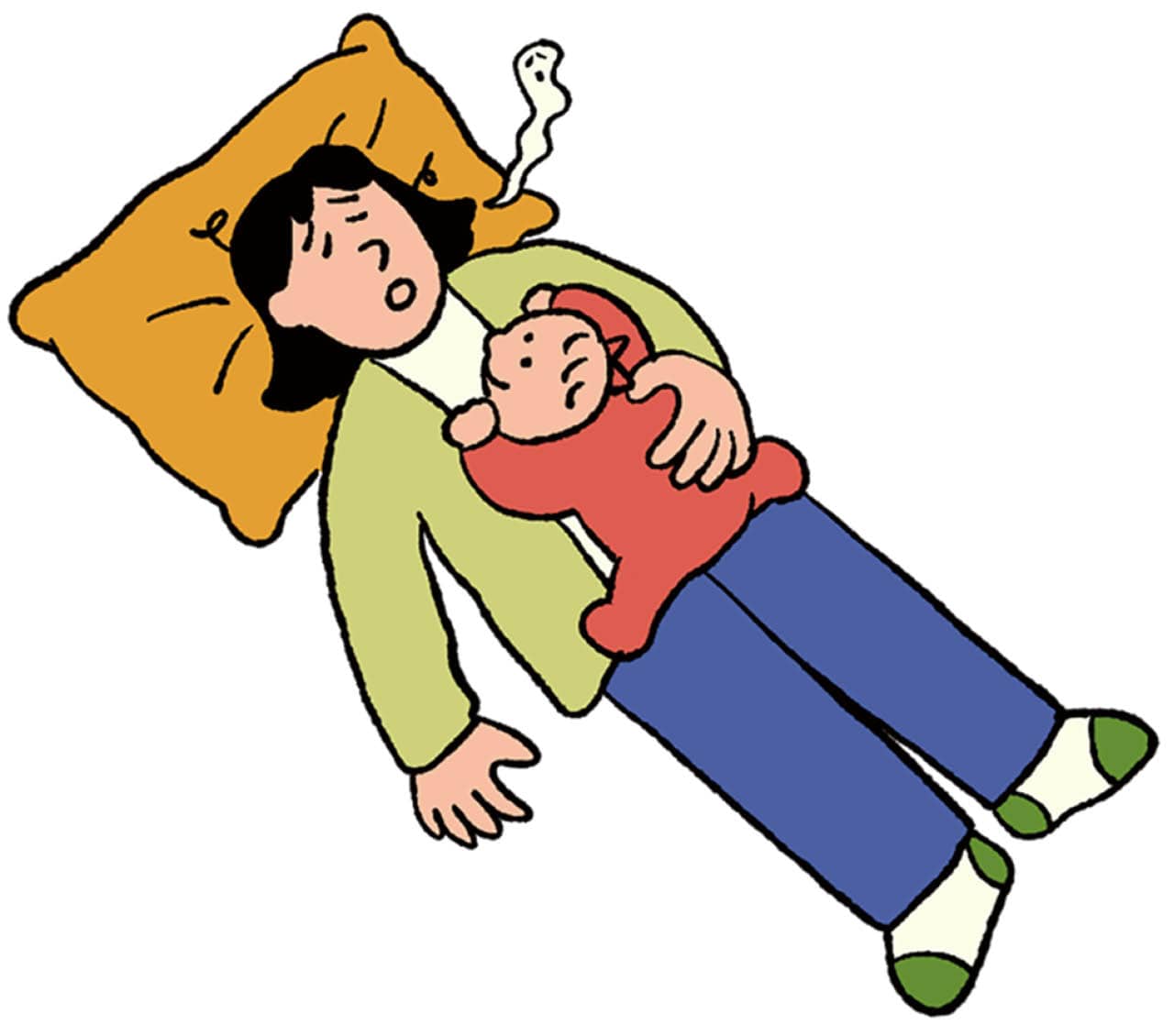 体力の消耗が激しい産前産後イラスト