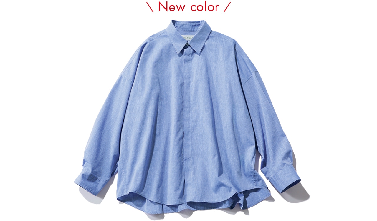 12closet（トゥエルブクローゼット）【洗える】【DEAR DAYS】リネン混バックフレアオーバーシャツ