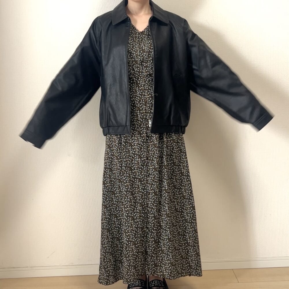 GU 秋服 レザー フェイクレザー メンズ ファッション コーディネート