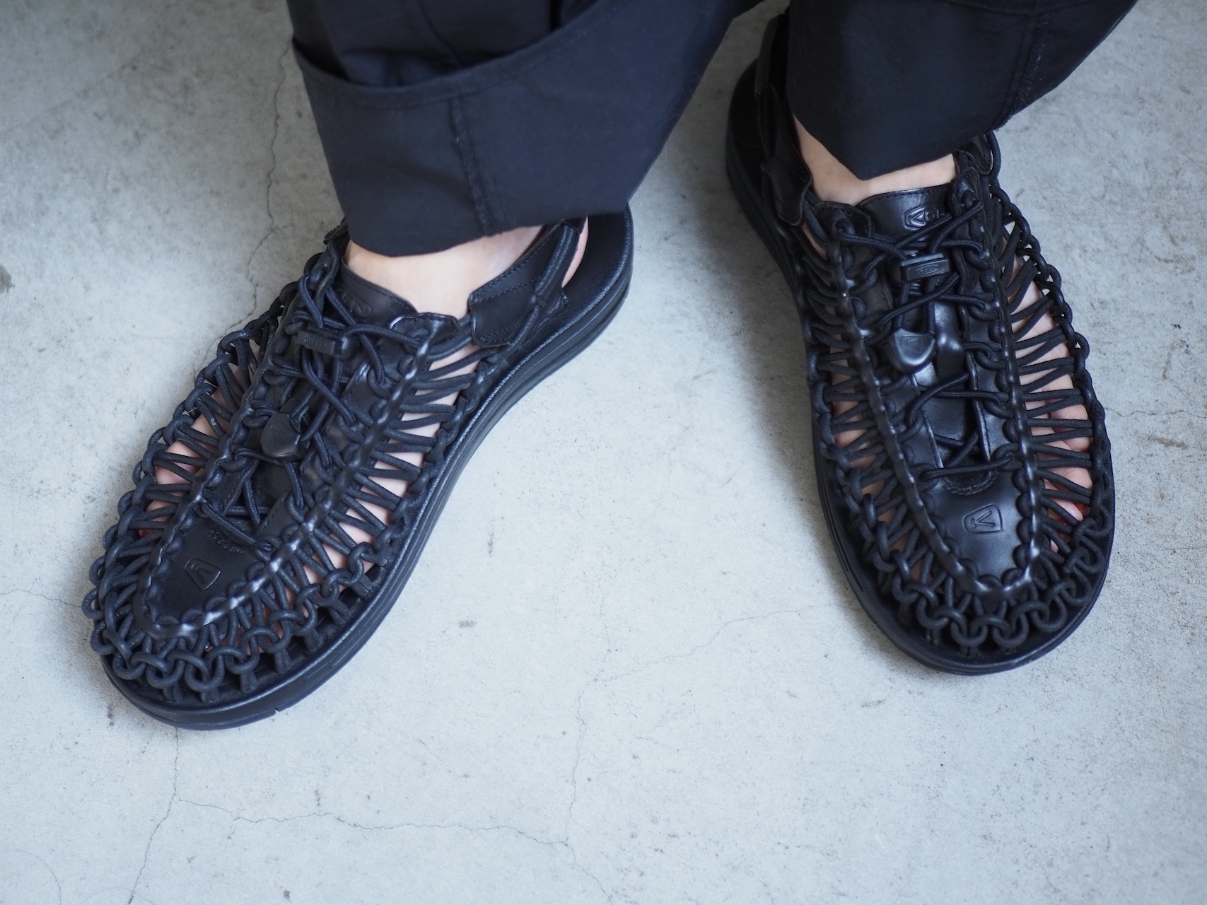 KEEN「ユニーク プレミアム レザー」着用