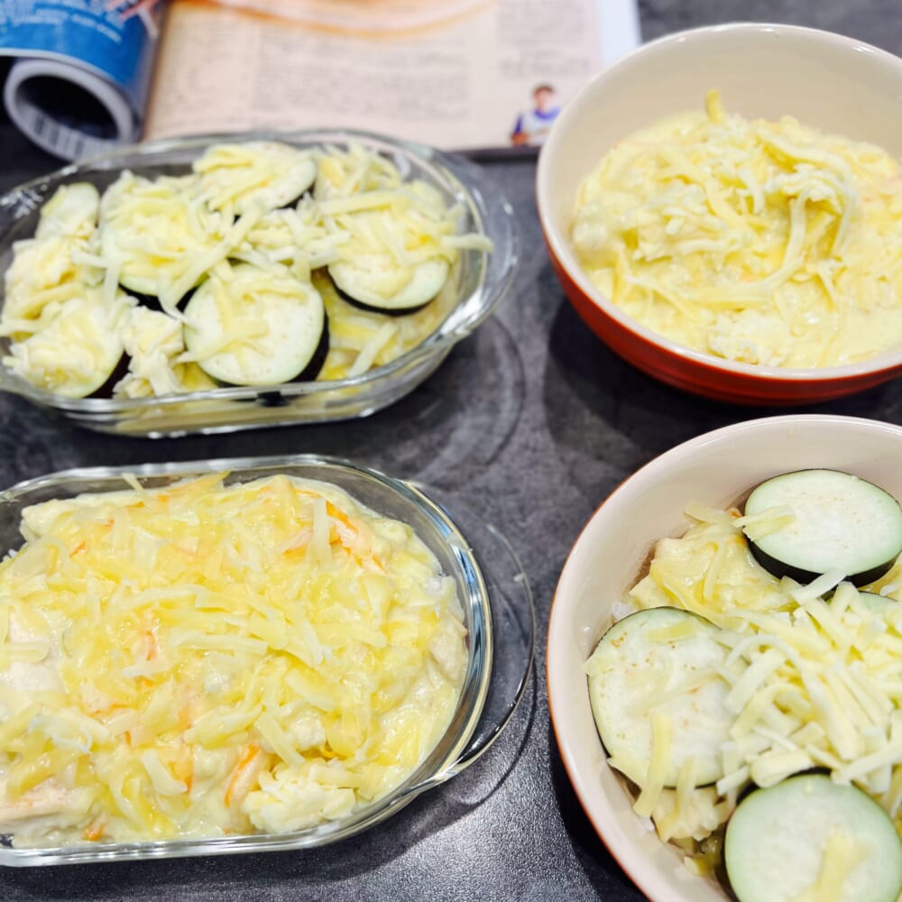 「鶏むね」が主役になる日が来た！　鶏むね肉と夏野菜のカレーペンネグラタン　今井真実　鶏むね肉とナスのカレーグラタンドリア
