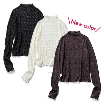 12closet　総レースジャージートップス