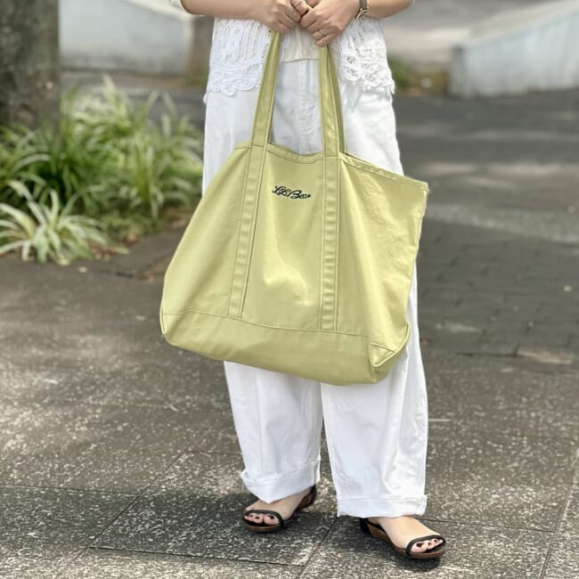 30代ママ夏休みコーデ L..L.Beanグローサリートート