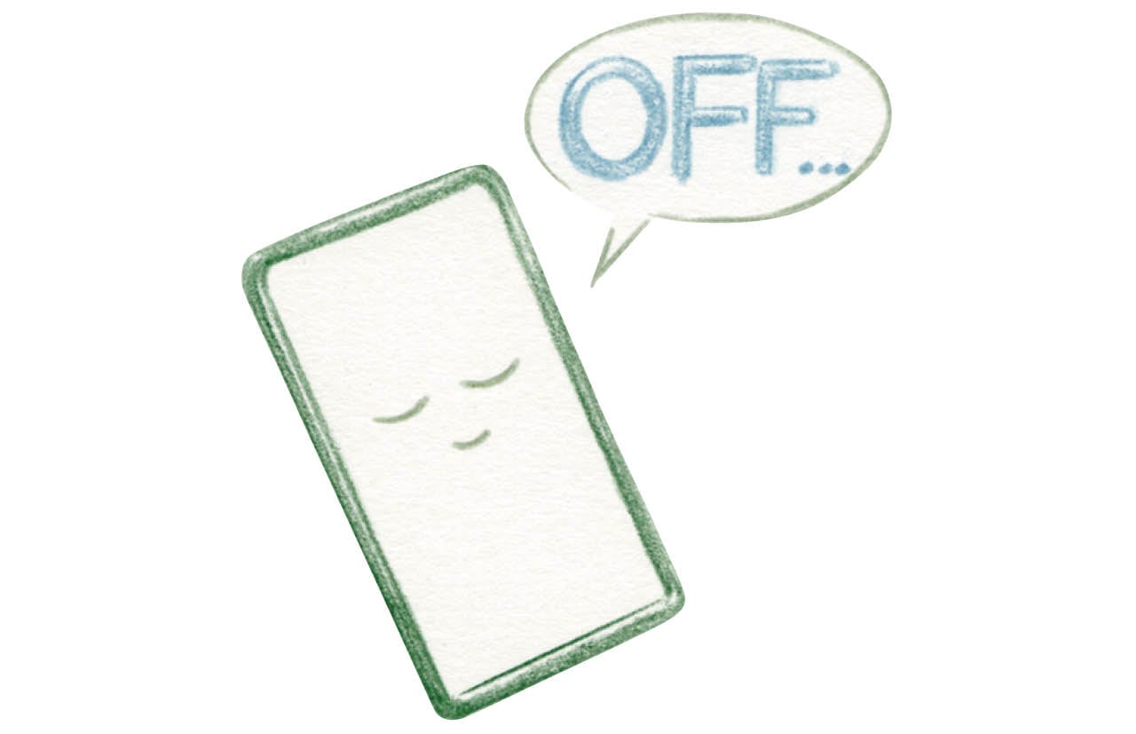 スマホの通知OFFイラスト