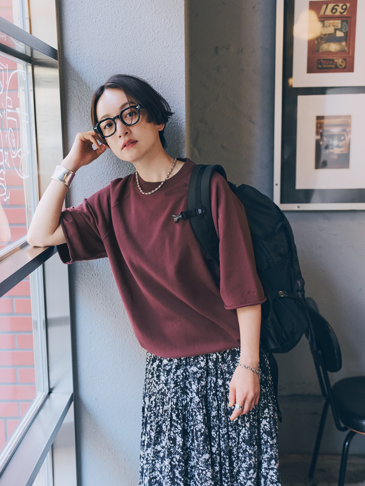 高山都さんの12closet（トゥエルブクローゼット）【洗える】USAコットン五分袖スウェットのコーデ