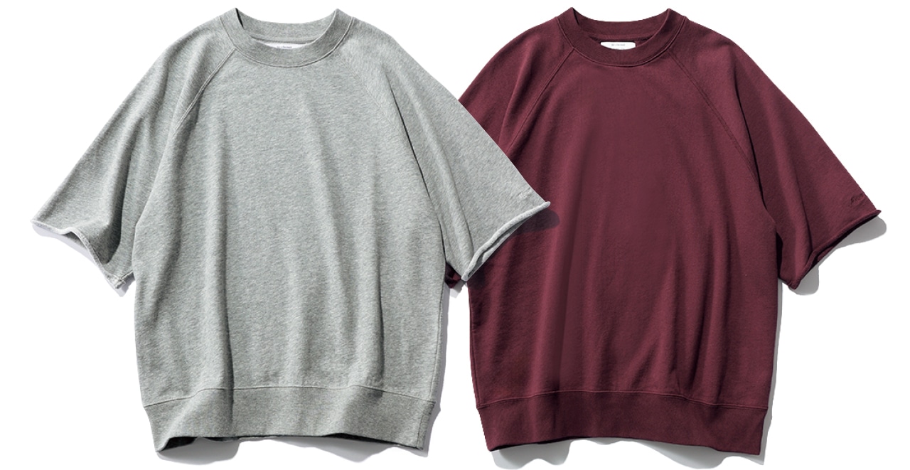 12closet（トゥエルブクローゼット）【洗える】USAコットン五分袖スウェット