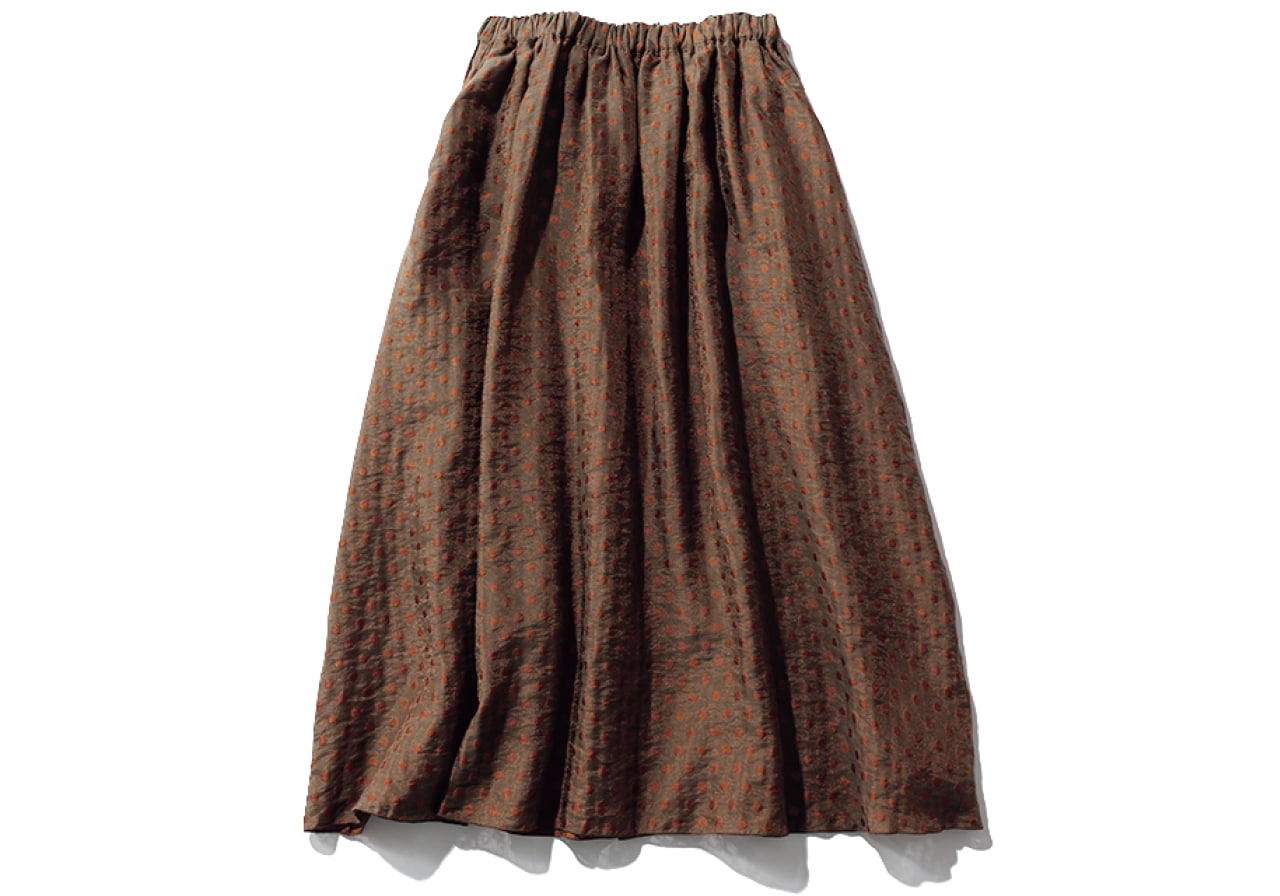 12closet（トゥエルブクローゼット）【洗える】ドットジャカードスカート