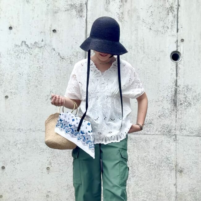 30代ママの夏コーデ ユニクロのカーゴパンツ