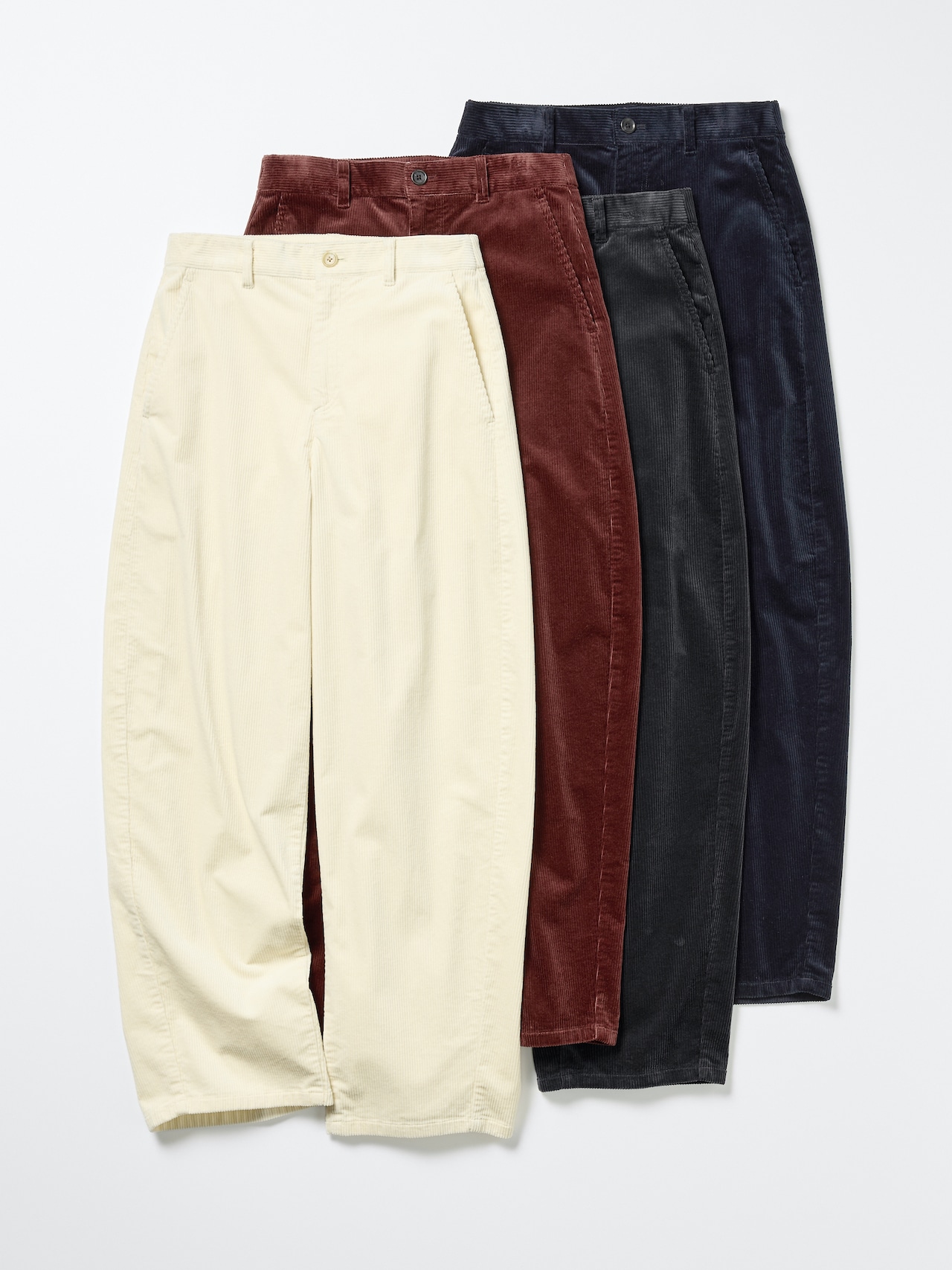 「UNIQLO and COMPTOIR DES COTONNIERS」コーデュロイバレルレッグパンツ