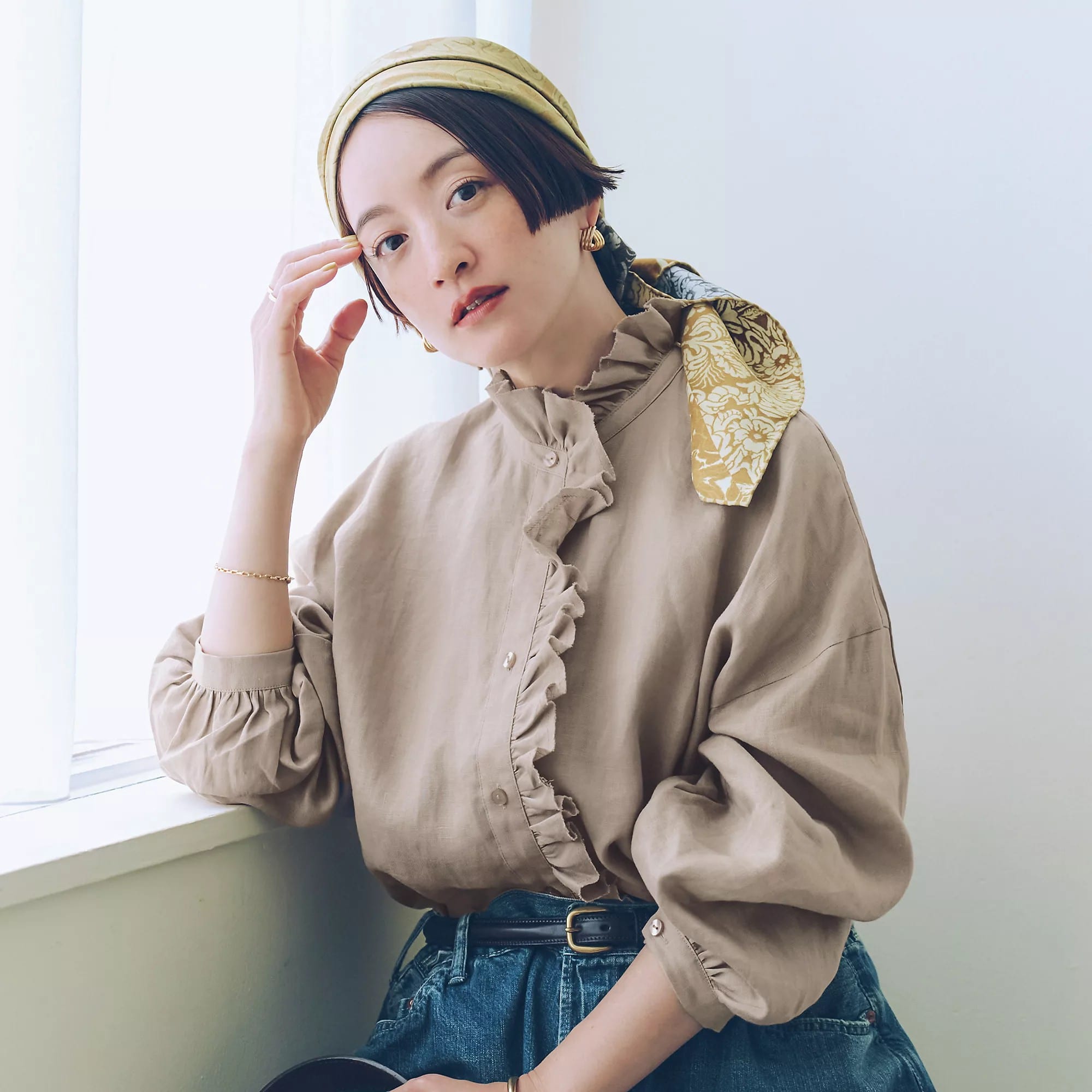12closet
【石上美津江さんコラボ】【洗える】リネンフリルブラウス
¥15,950