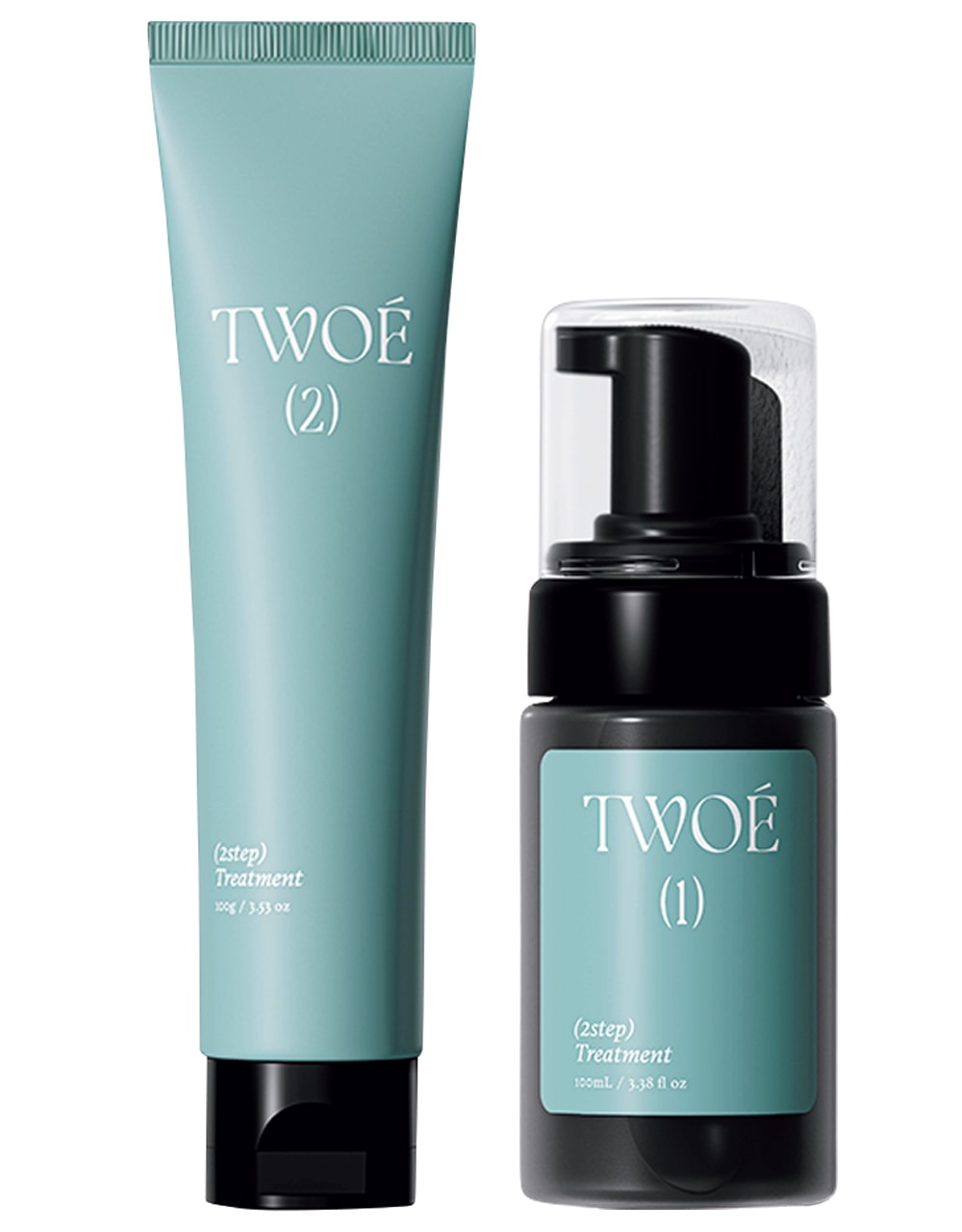 TOWÉ（トゥエ） 2ステップトリートメント　ホームサロンセット2アイテムズ　 （右）泡トリートメント 100㎖・（左）クリームトリートメント 100g￥3850（セット価格）